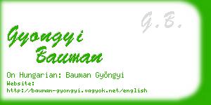 gyongyi bauman business card