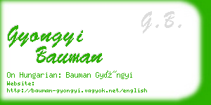gyongyi bauman business card